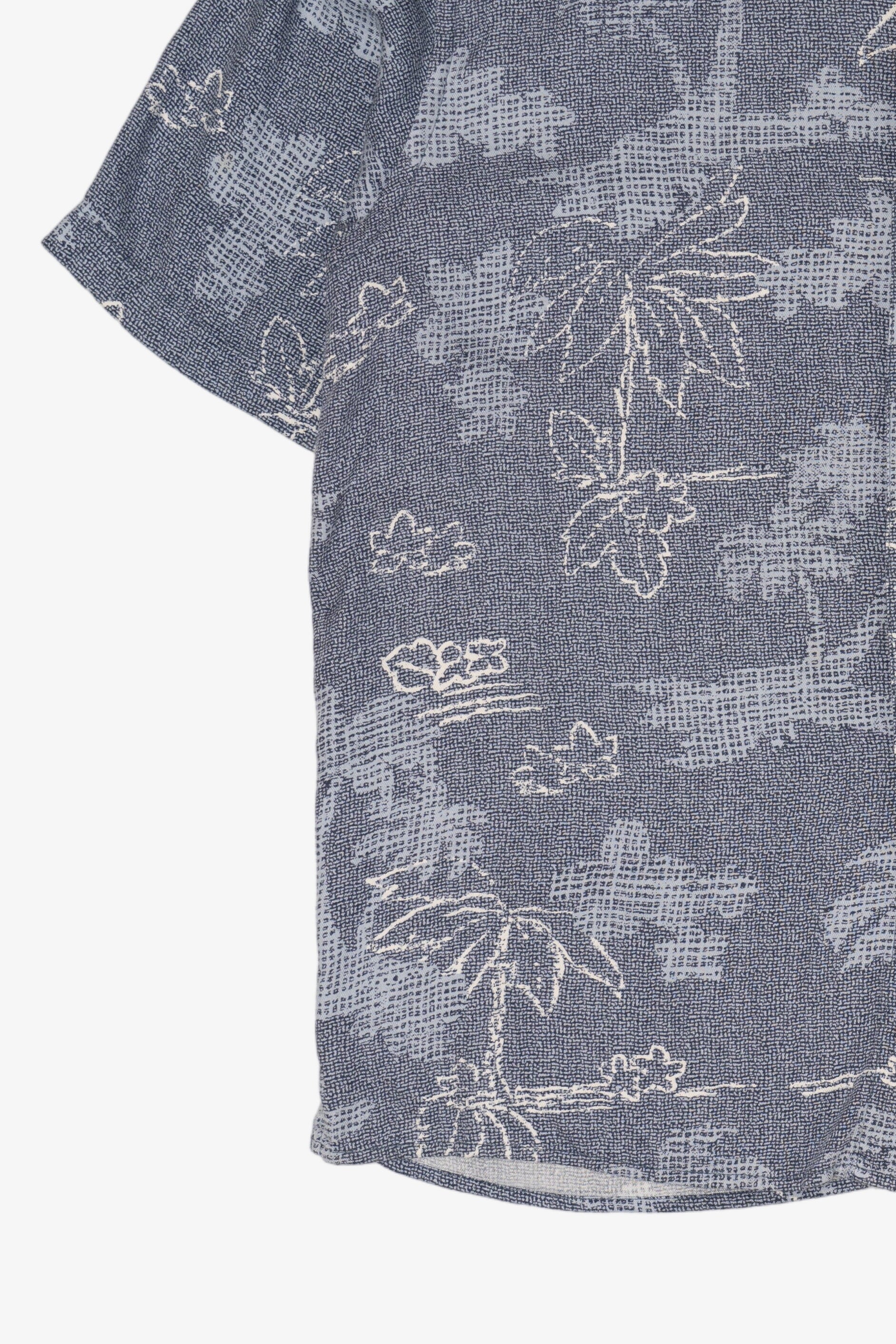 Vintage Blue Caribbean Hawaiian Button Up Shirt (2000s)
