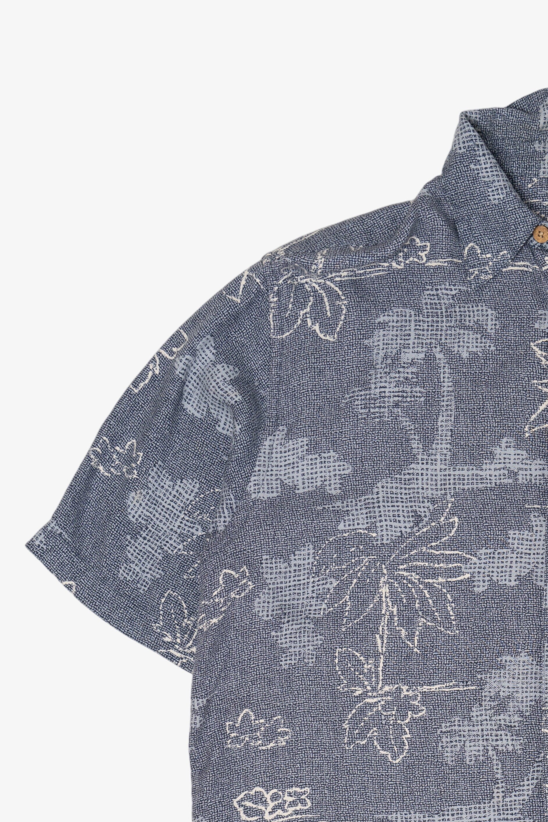 Vintage Blue Caribbean Hawaiian Button Up Shirt (2000s)