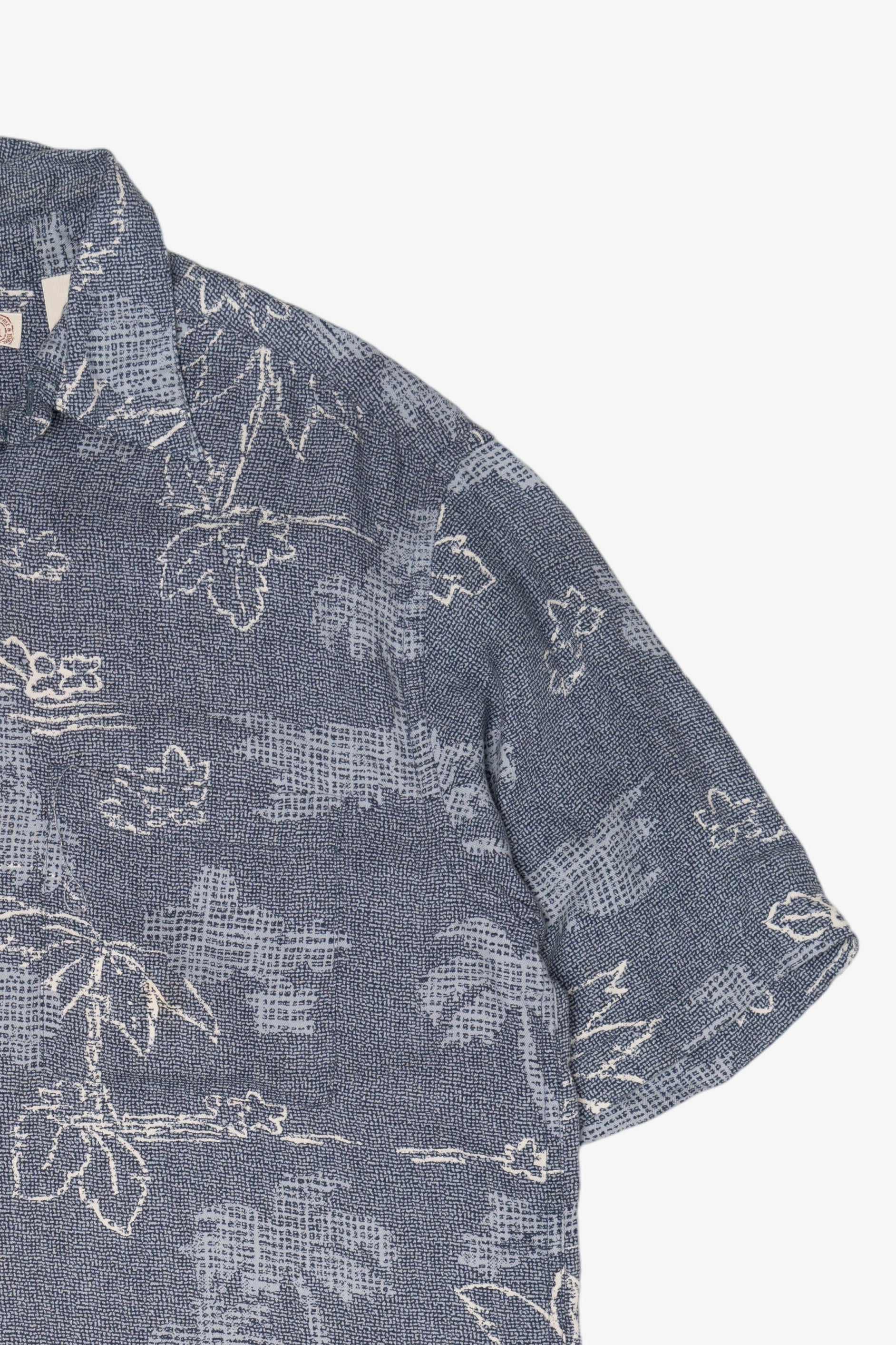 Vintage Blue Caribbean Hawaiian Button Up Shirt (2000s)