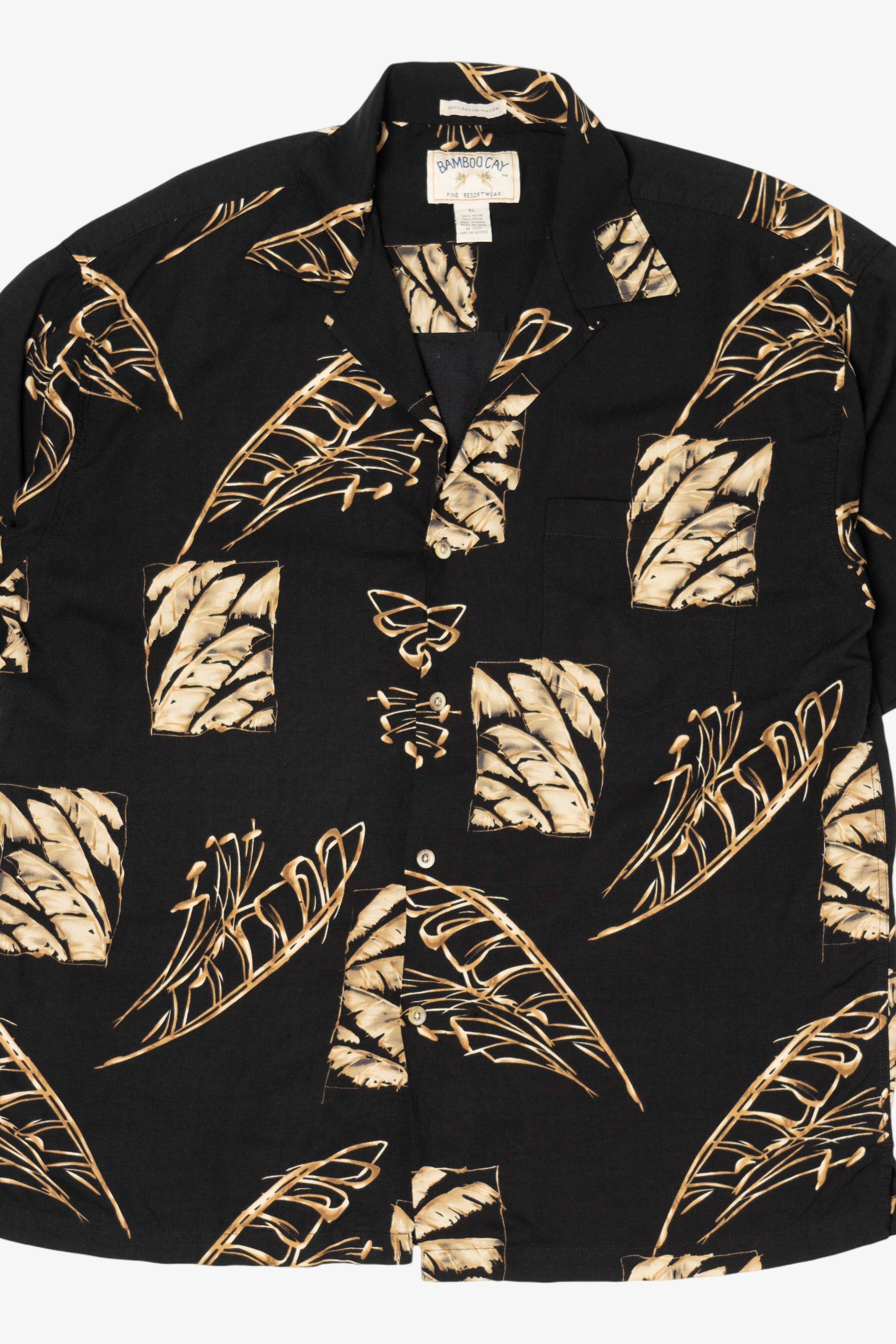 Vintage Black Bamboocay Hawaiian Button Up Shirt (2000s)