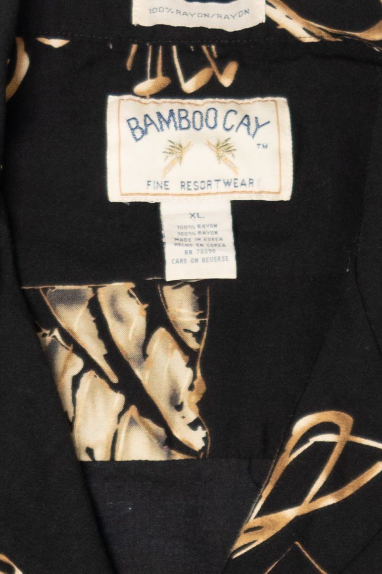 Vintage Black Bamboocay Hawaiian Button Up Shirt (2000s)