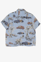 Light Blue Pineapple Connection Palm Trees And Trucks Hawaiian Button Up Shirt (2010s)
