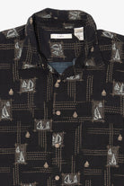 Black Moda Campia Sailboats Button Up Shirt (2000s)
