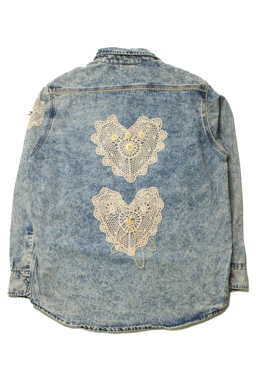 Vintage Lace & Beads Carhartt Button Up Shirt (sz. X-Large)