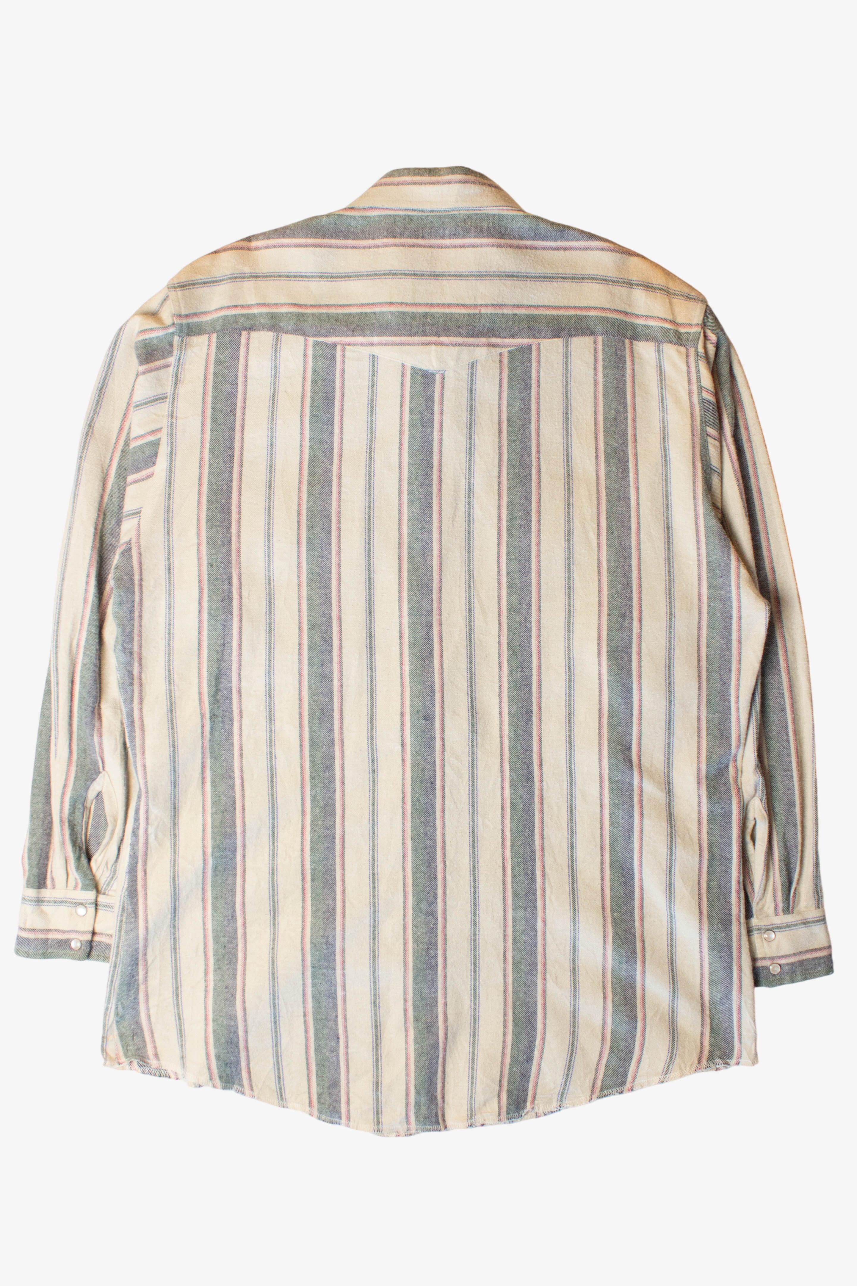 Vintage Wrangler Striped Pearl Snap Button Up (1990s)