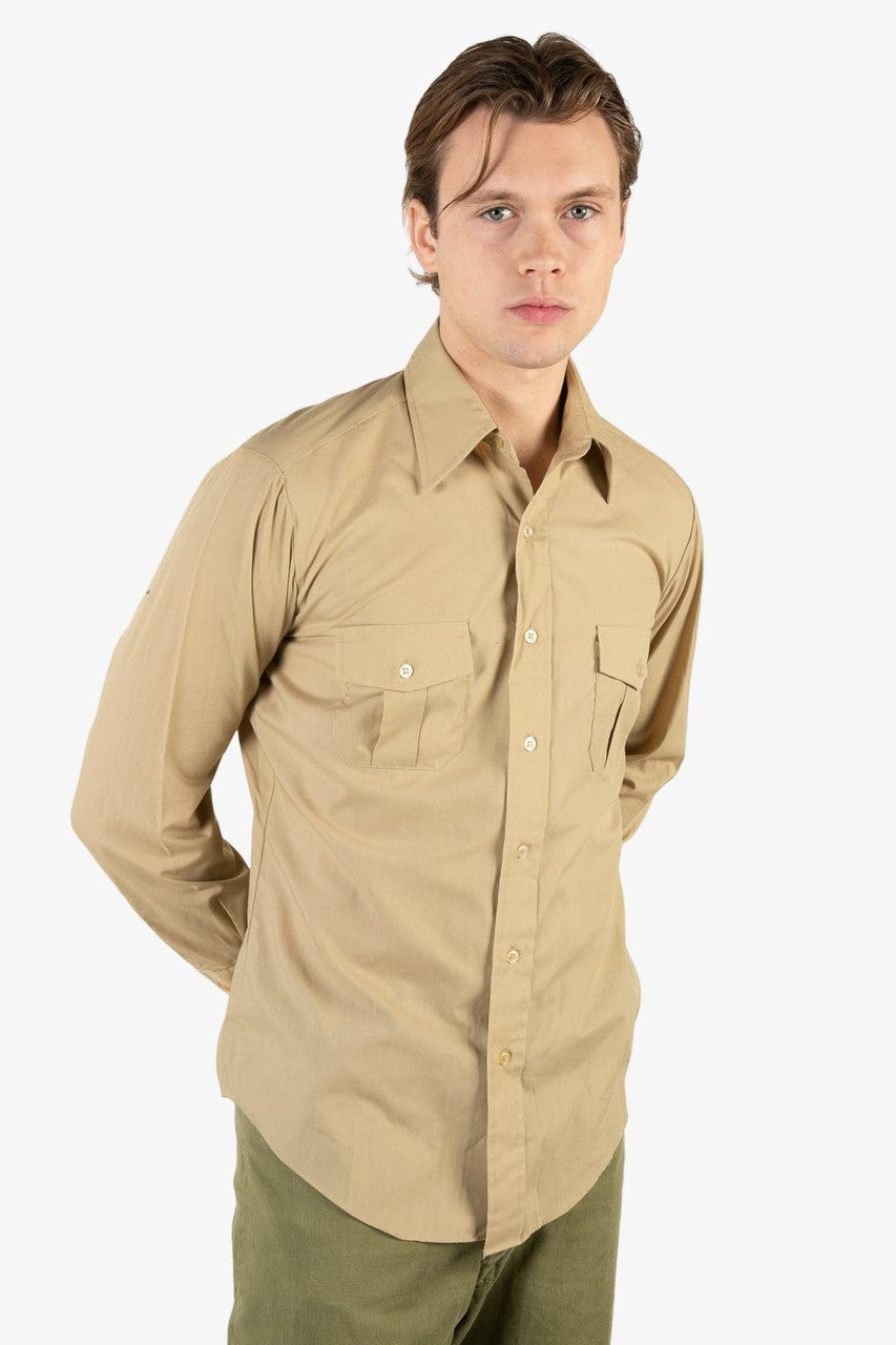Vintage Tan Kingsport Button Up Shirt (1980s)