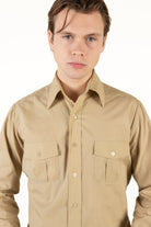 Vintage Tan Kingsport Button Up Shirt (1980s)