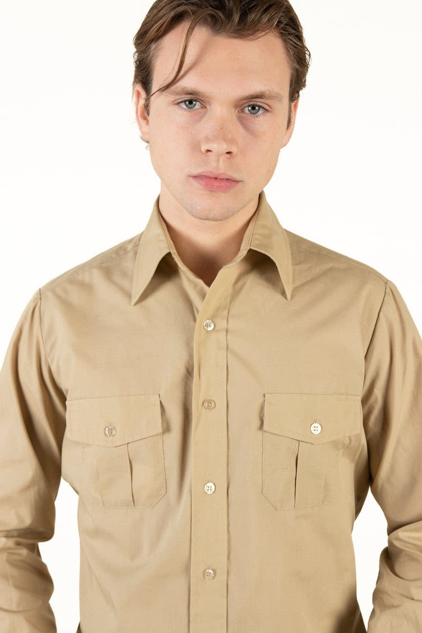 Vintage Tan Kingsport Button Up Shirt (1980s)