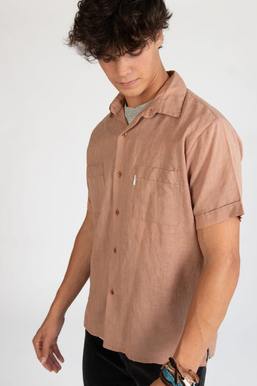 Vintage Borsalino Linen Button Up Shirt (1980s)