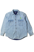 Vintage BP Light Denim Fleece Lined Button Up Shirt