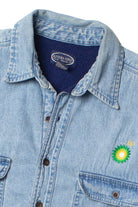 Vintage BP Light Denim Fleece Lined Button Up Shirt