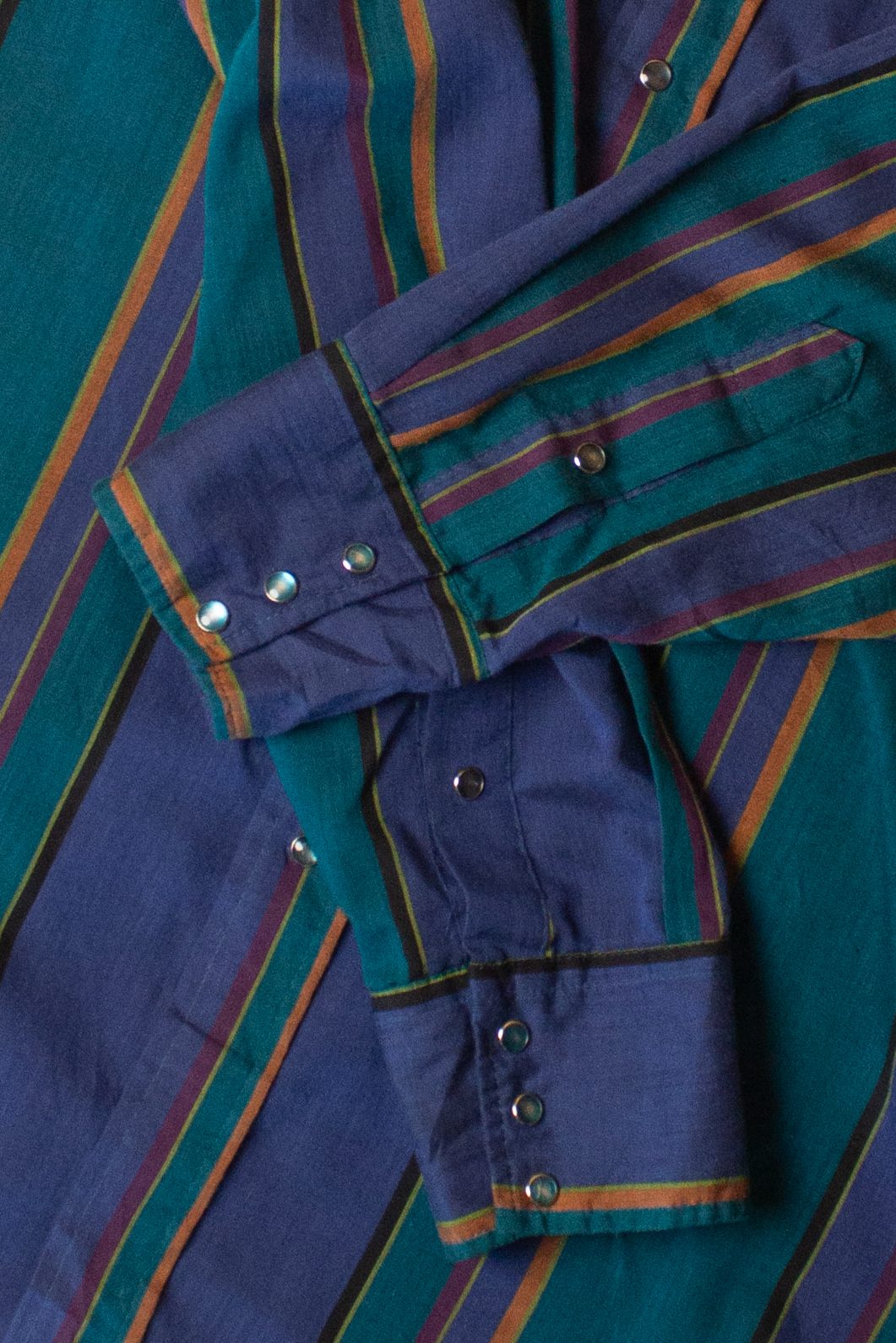 Vintage Striped Pearl Snap Button Up Shirt (1990s)
