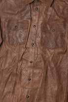 Vintage Distressed Edge Murano Sport Leather Shirt