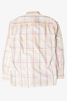 Vintage White Plaid Button Up Shirt (1980s)