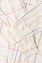Vintage White Plaid Button Up Shirt (1980s)