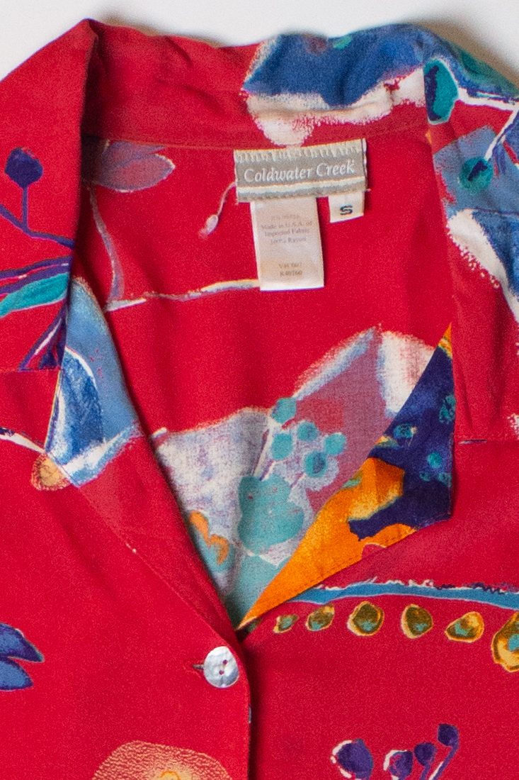 Vintage Watercolor Animals Button Up Shirt (1990s)
