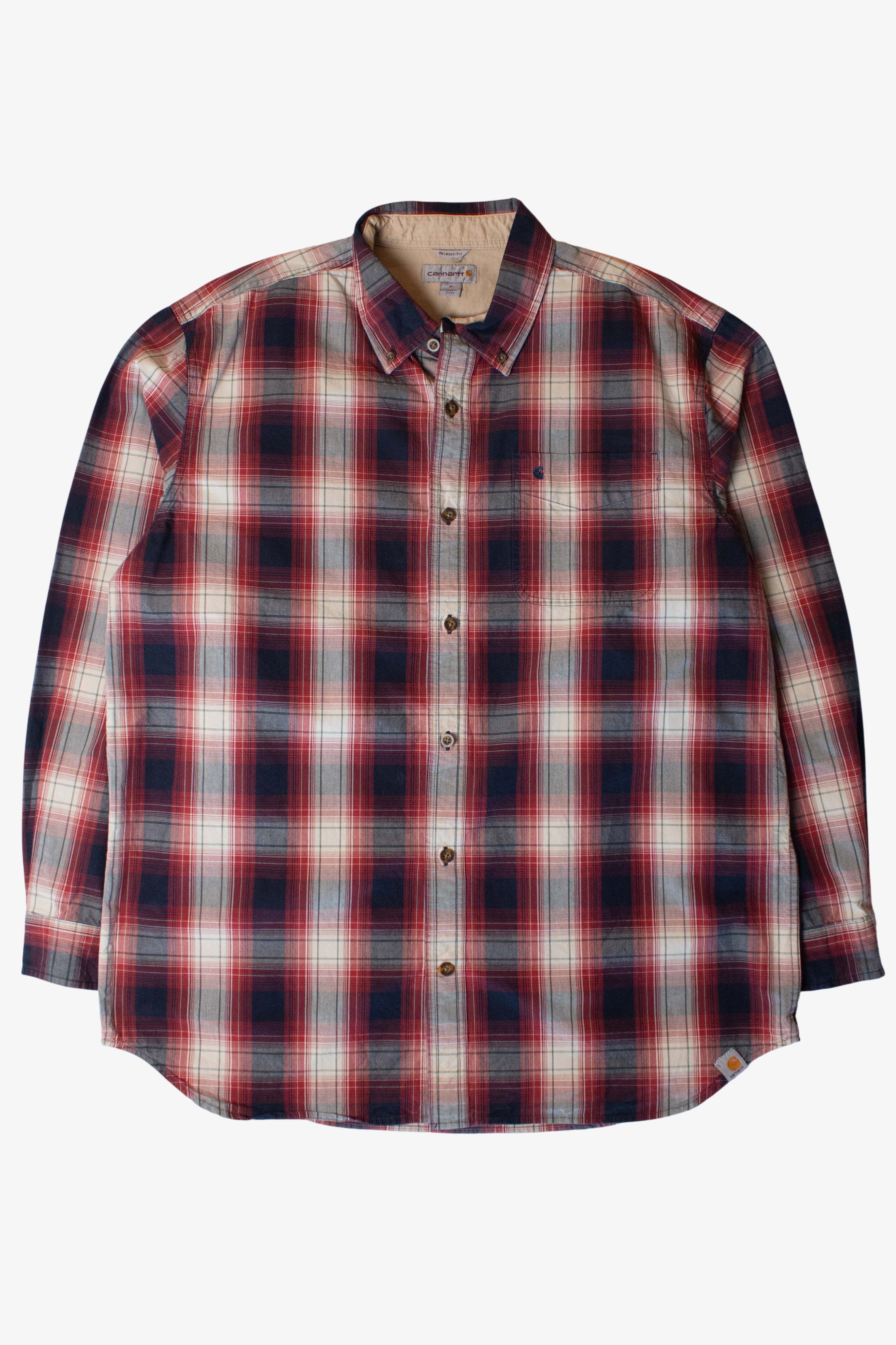 Red Plaid Carhartt Button Up Shirt (2010s)