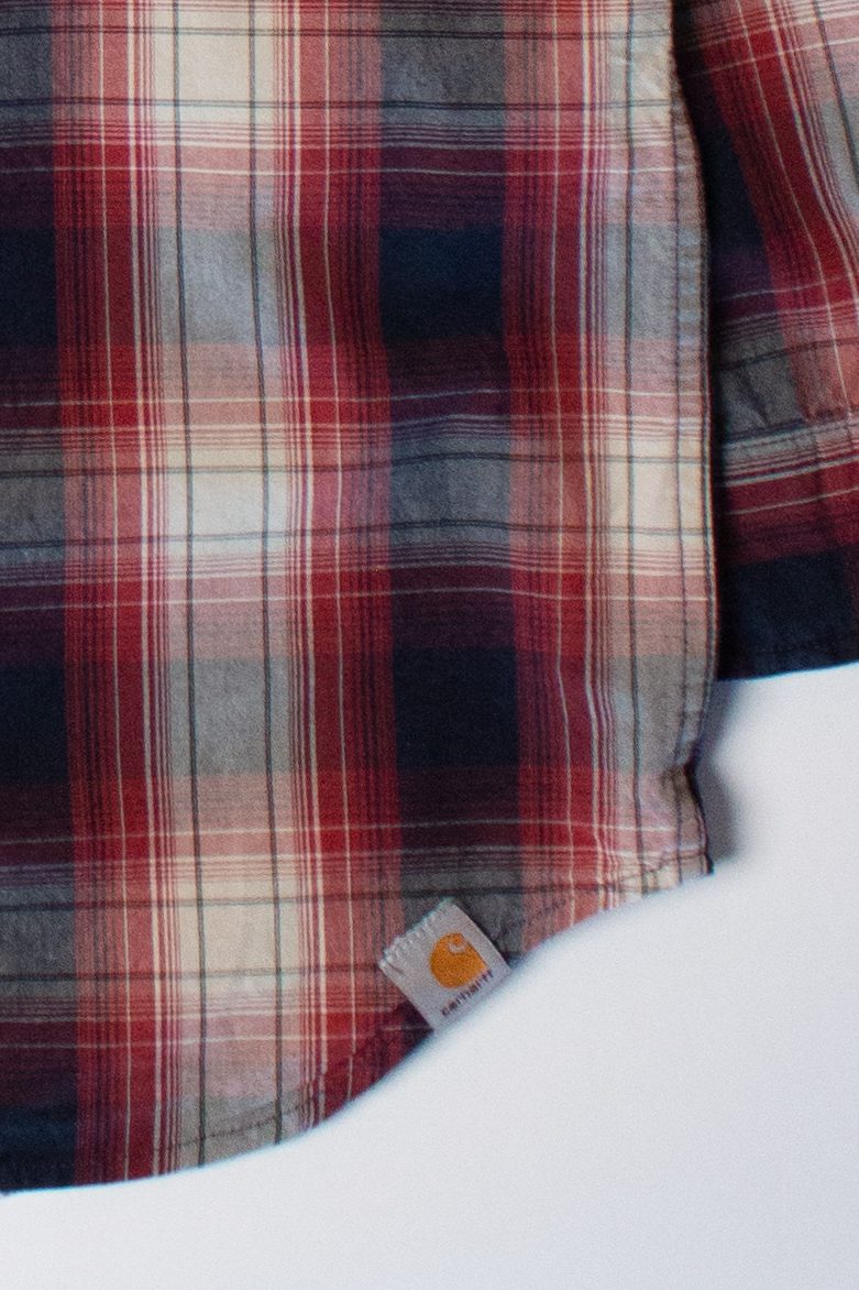 Red Plaid Carhartt Button Up Shirt (2010s)