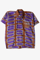 Vintage Purple & Brown Button Up Shirt (1980s)