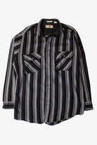 Vintage Black Striped Button Up Shirt (1990s)