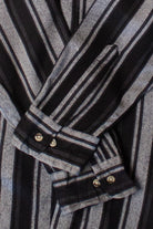 Vintage Black Striped Button Up Shirt (1990s)