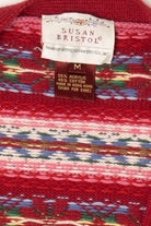 Vintage Red Susan Bristol Fair Isle Cardigan Sweater (1990s)