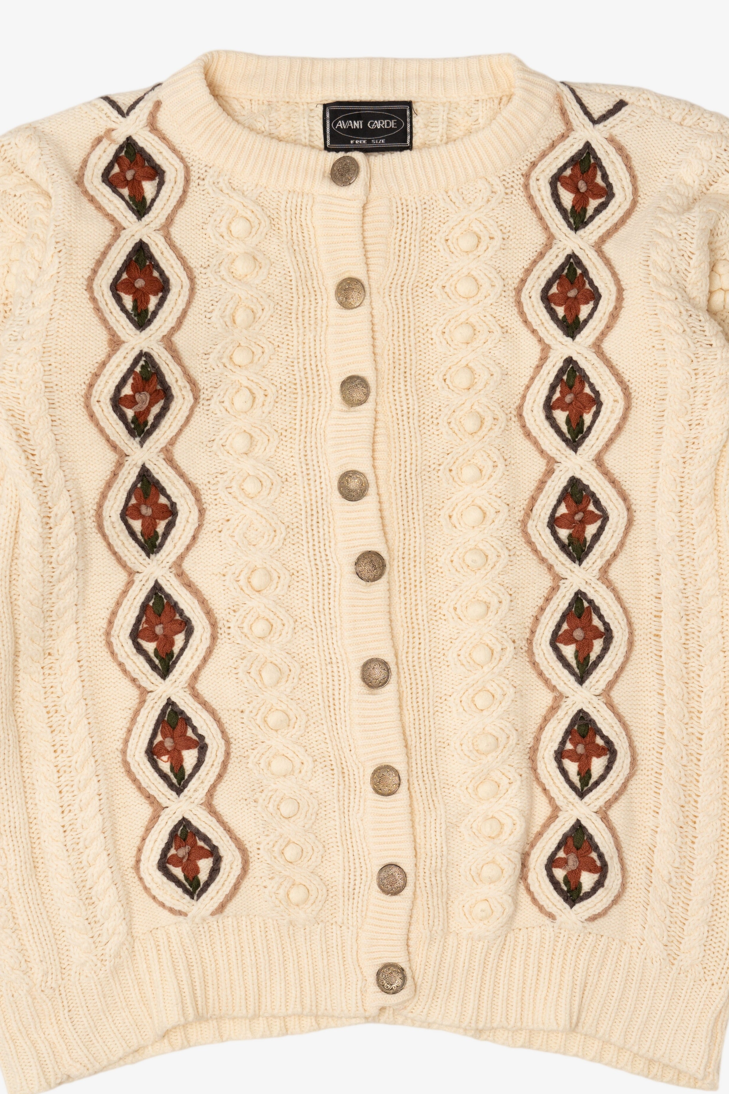 Vintage Ivory Avant Garde Fisherman Cardigan (1990s)