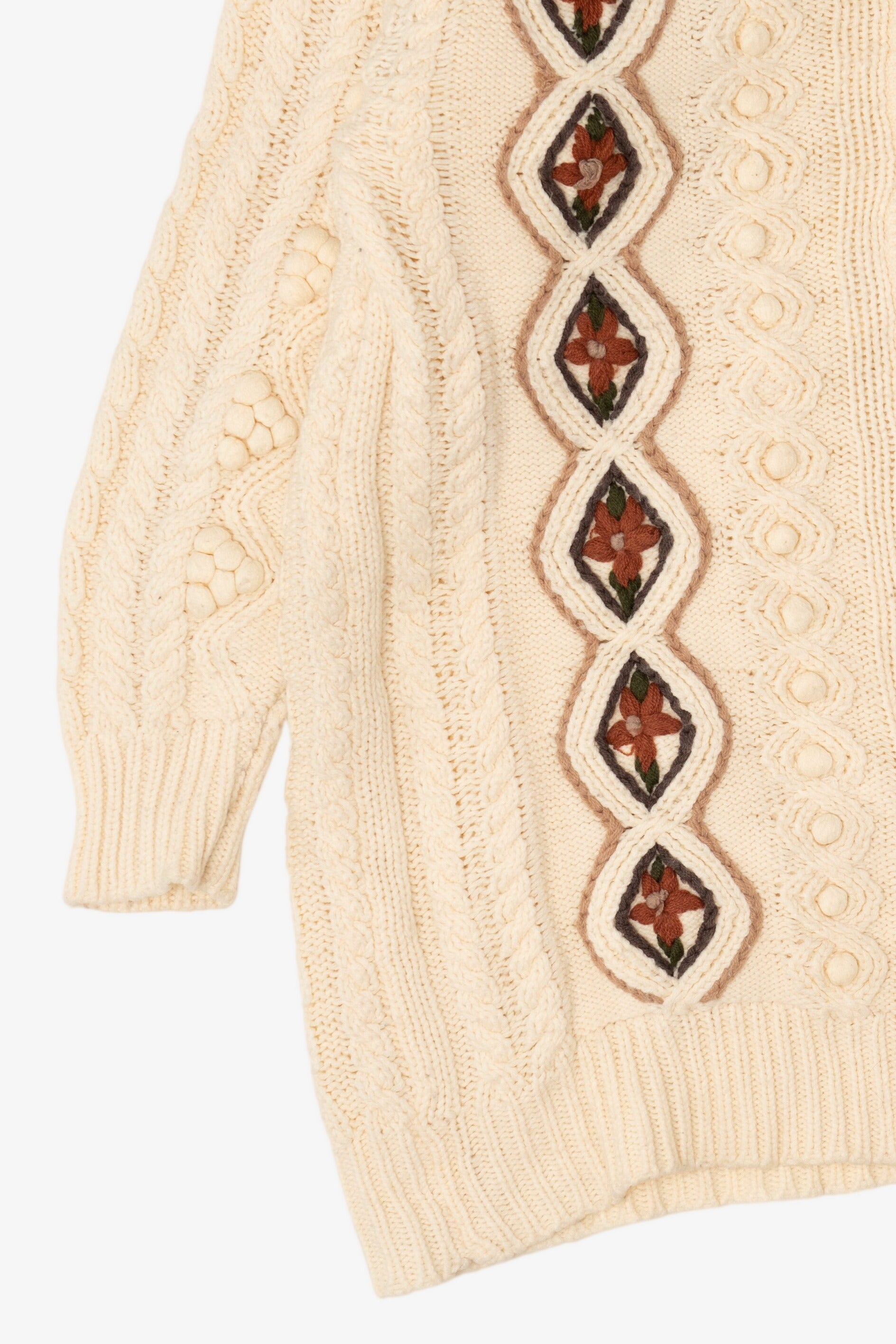 Vintage Ivory Avant Garde Fisherman Cardigan (1990s)