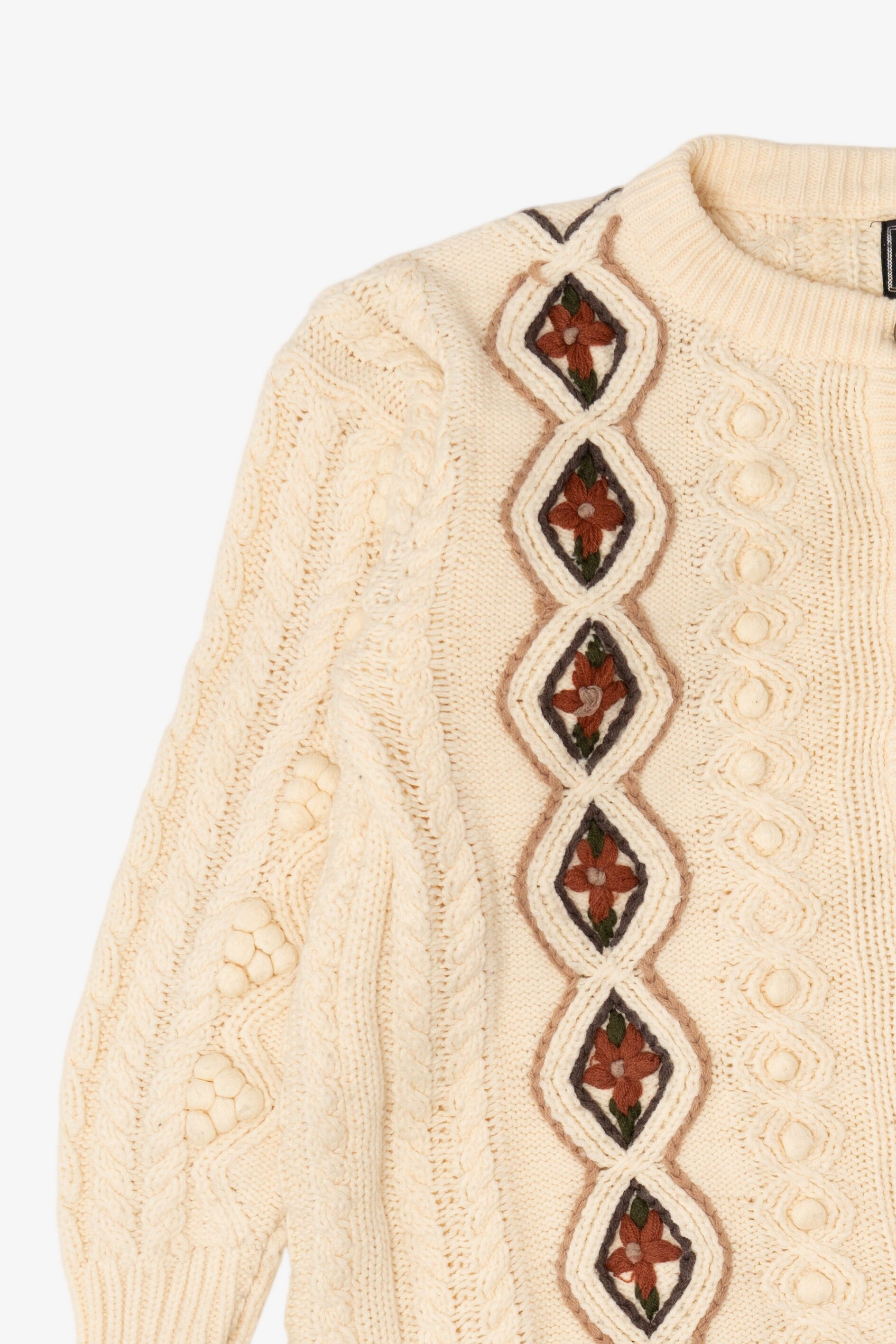 Vintage Ivory Avant Garde Fisherman Cardigan (1990s)