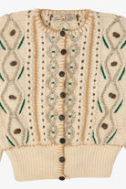 Vintage Ivory Liz Claiborne Embroidered Cardigan (1980s)