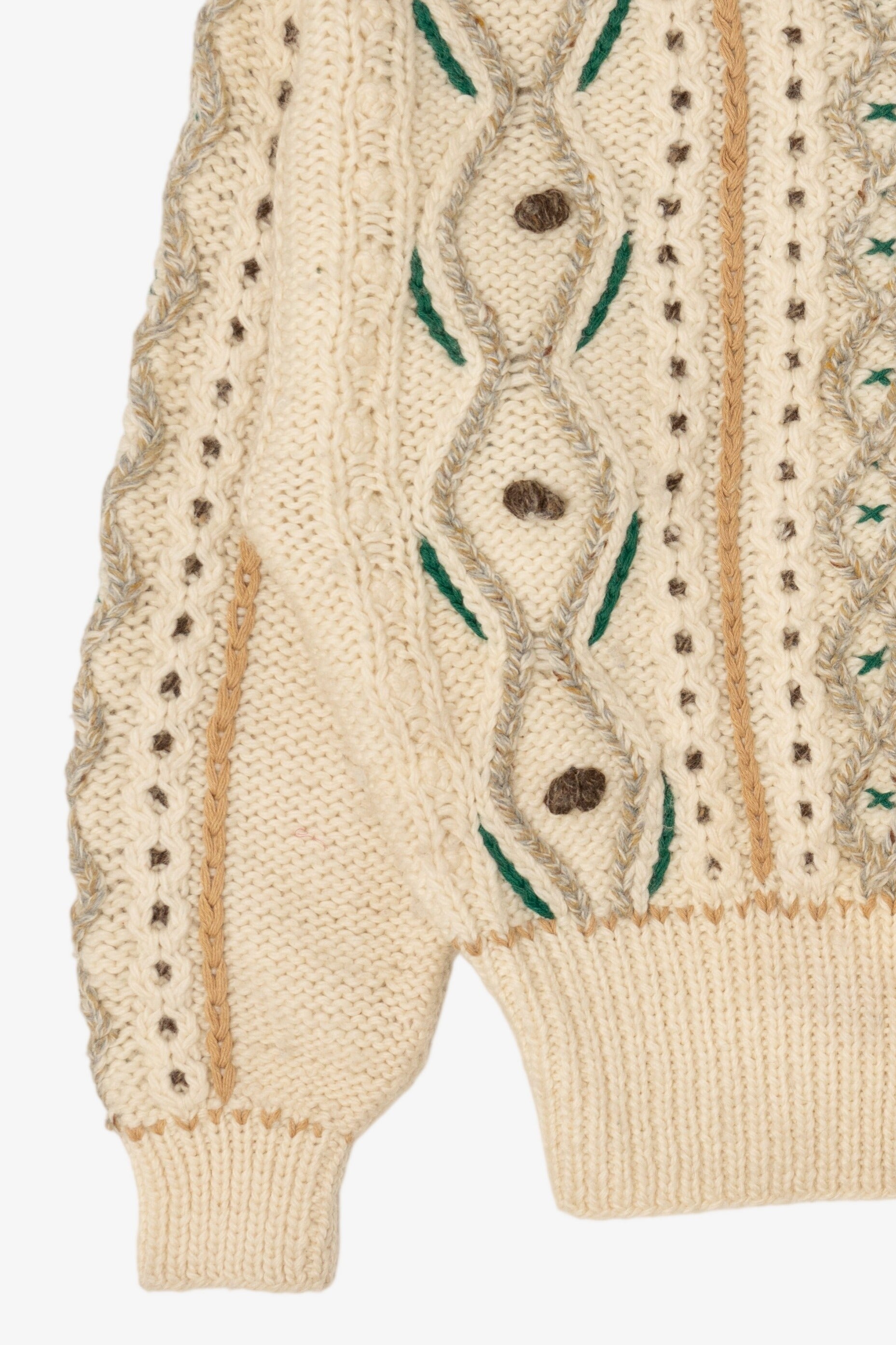 Vintage Ivory Liz Claiborne Embroidered Cardigan (1980s)