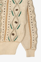 Vintage Ivory Liz Claiborne Embroidered Cardigan (1980s)