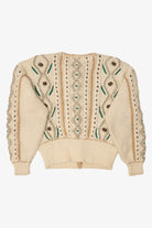 Vintage Ivory Liz Claiborne Embroidered Cardigan (1980s)