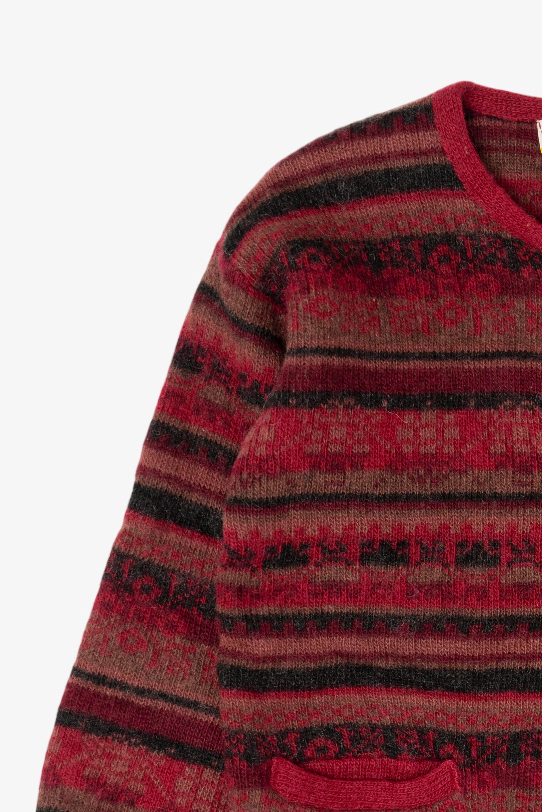 Vintage Red Deerberg Cardigan Sweater (1990s)
