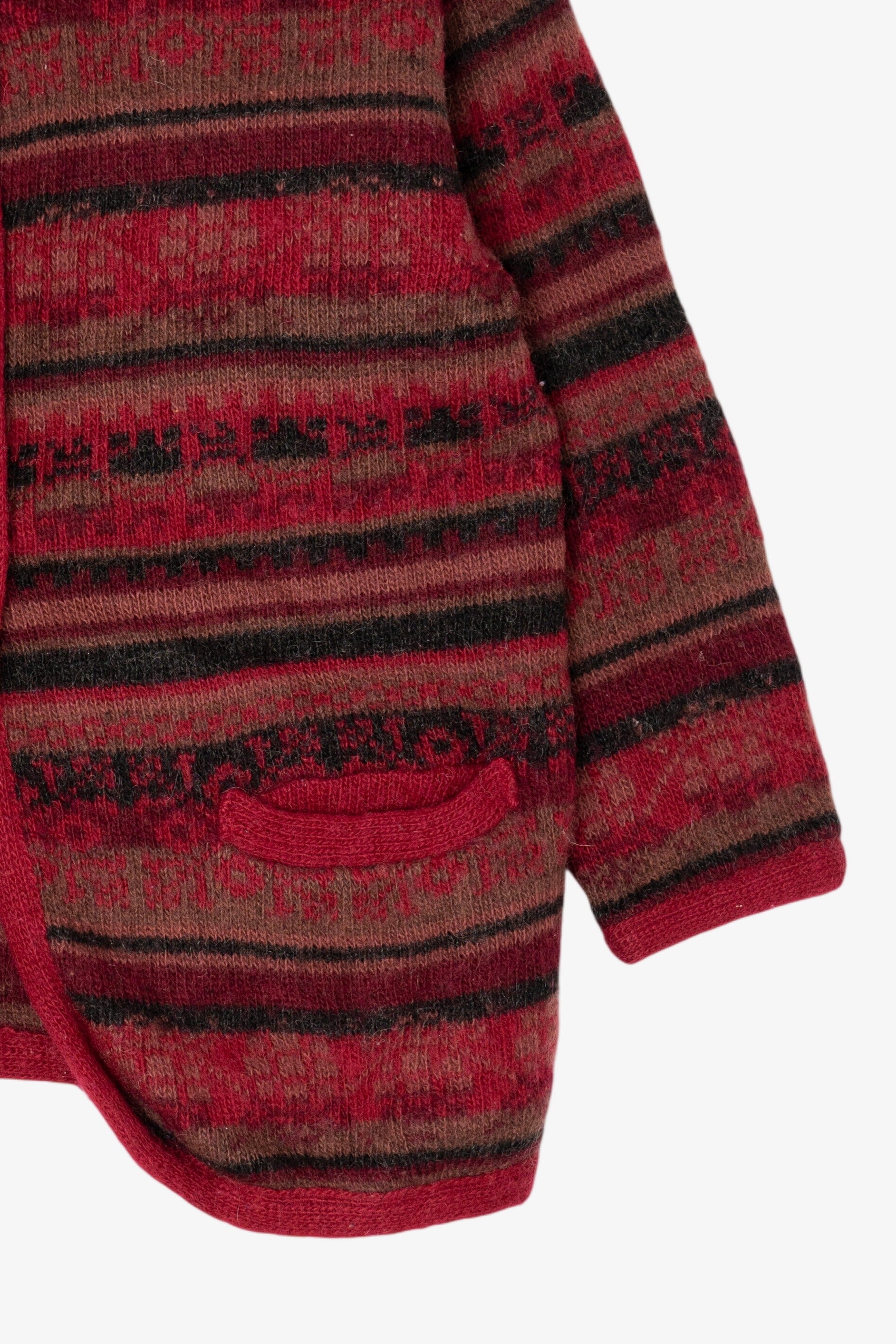 Vintage Red Deerberg Cardigan Sweater (1990s)