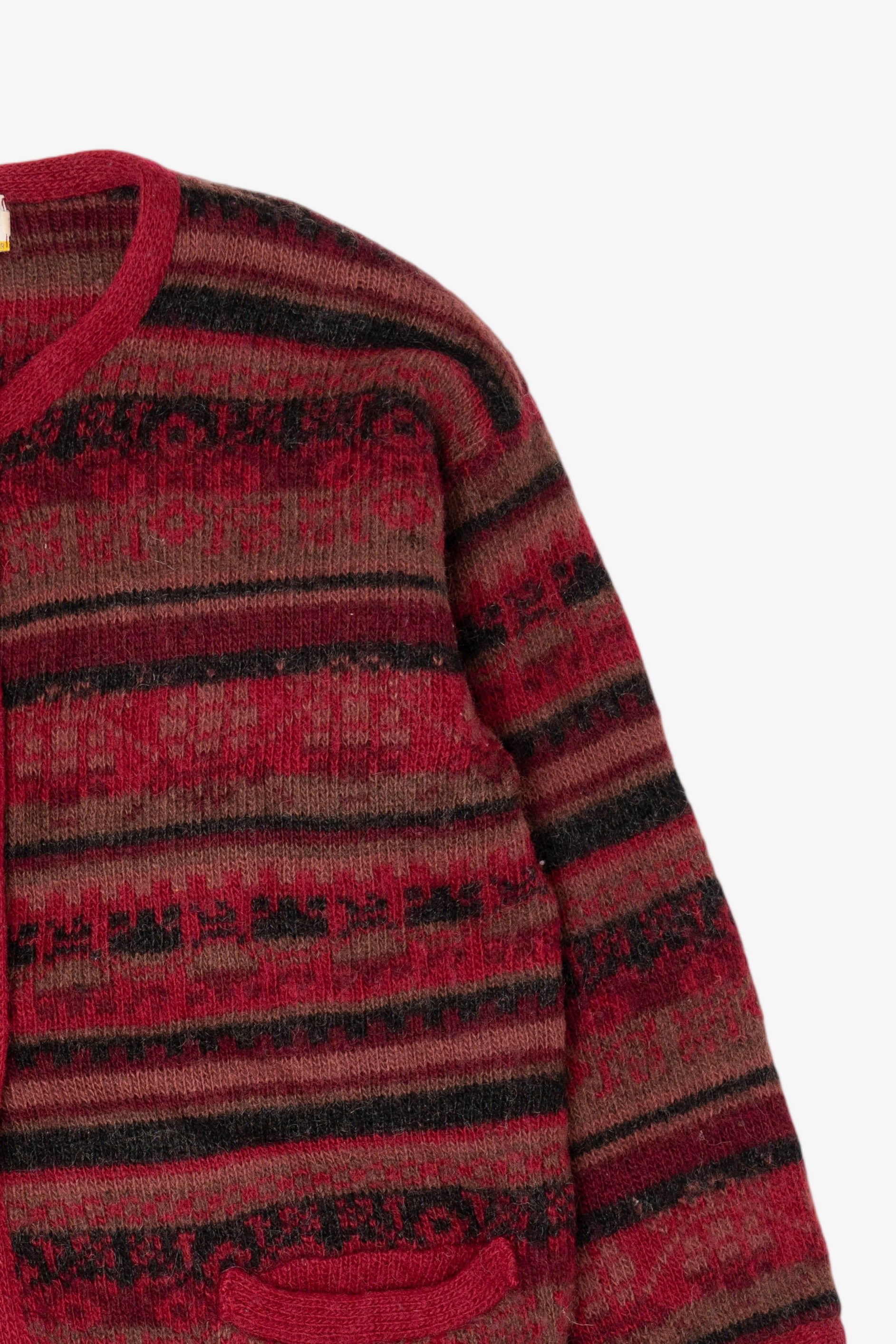 Vintage Red Deerberg Cardigan Sweater (1990s)