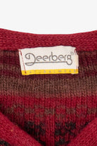 Vintage Red Deerberg Cardigan Sweater (1990s)