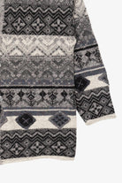 Vintage Hand Embroidered Gray Northern Isles Cardigan Sweater (1990s)