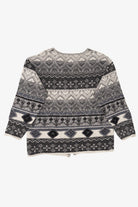 Vintage Hand Embroidered Gray Northern Isles Cardigan Sweater (1990s)