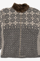 Vintage Dark Gray Maurices Fair Isle Cardigan (1990s)