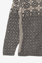 Vintage Dark Gray Maurices Fair Isle Cardigan (1990s)