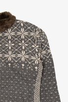 Vintage Dark Gray Maurices Fair Isle Cardigan (1990s)