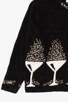 Vintage Black Northern Isles Martini Glasses Sweater (1990s)