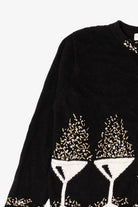 Vintage Black Northern Isles Martini Glasses Sweater (1990s)