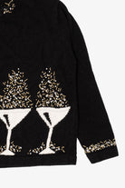 Vintage Black Northern Isles Martini Glasses Sweater (1990s)