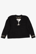 Vintage Black Northern Isles Martini Glasses Sweater (1990s)