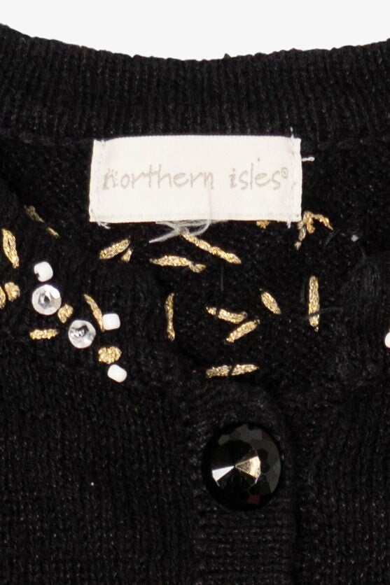 Vintage Black Northern Isles Martini Glasses Sweater (1990s)