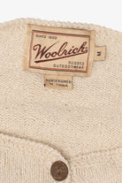 Vintage Beige Woolrich Birdhouses Cardigan Sweater (1990s)