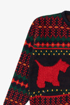 Vintage Red Tally-Ho Scottie Dogs Cardigan Sweater (1980s)