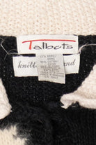 Vintage Hand Knit Red Talbots Scottie Dogs Cardigan Sweater (1990s)
